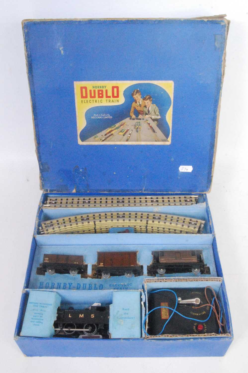 Lot 874 - EDG7 Hornby Dublo tank goods set LMS...