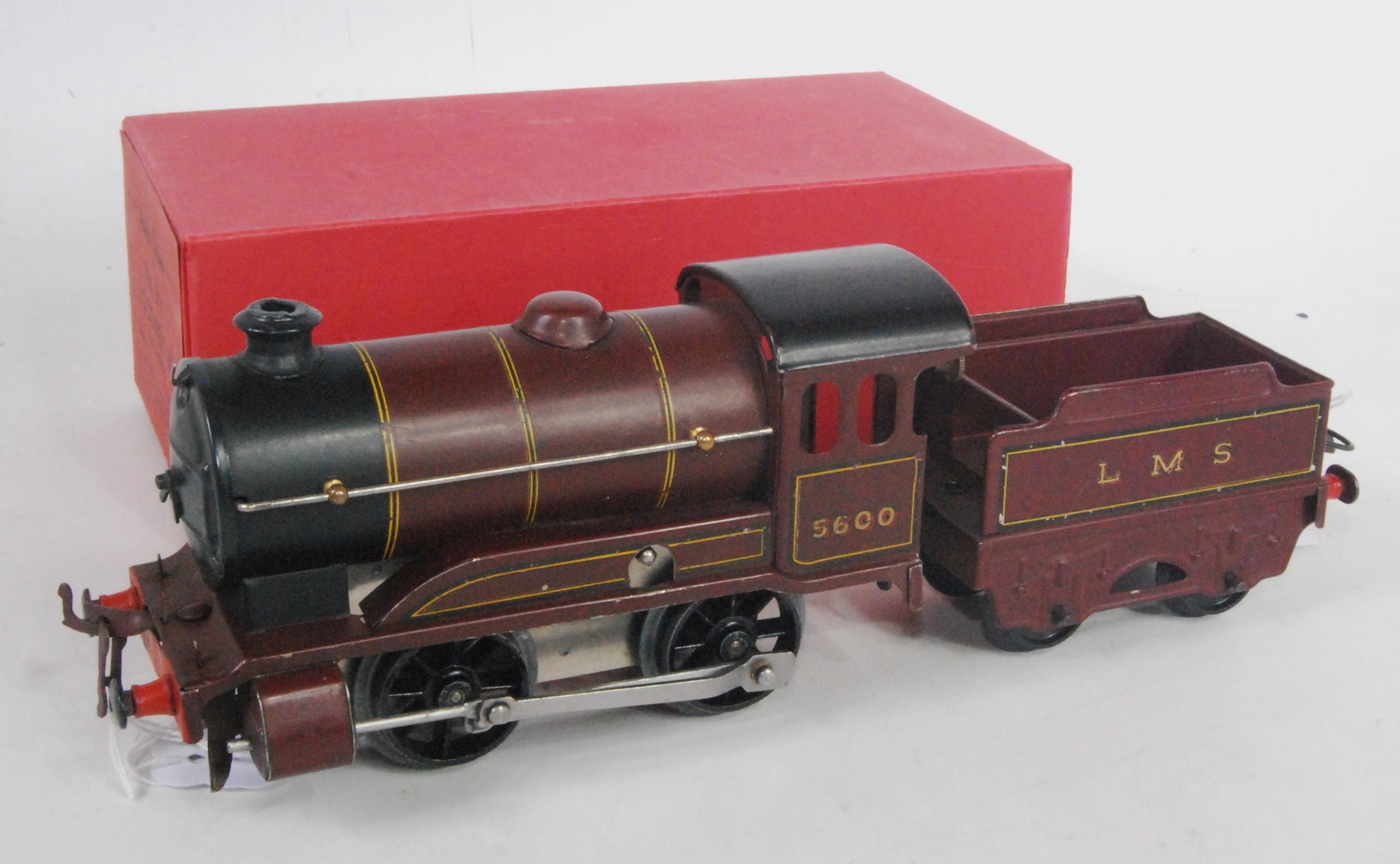 Vintage Hornby Clockwork 5600 Steam Locomotive and LMS Tender With Key for sale online 