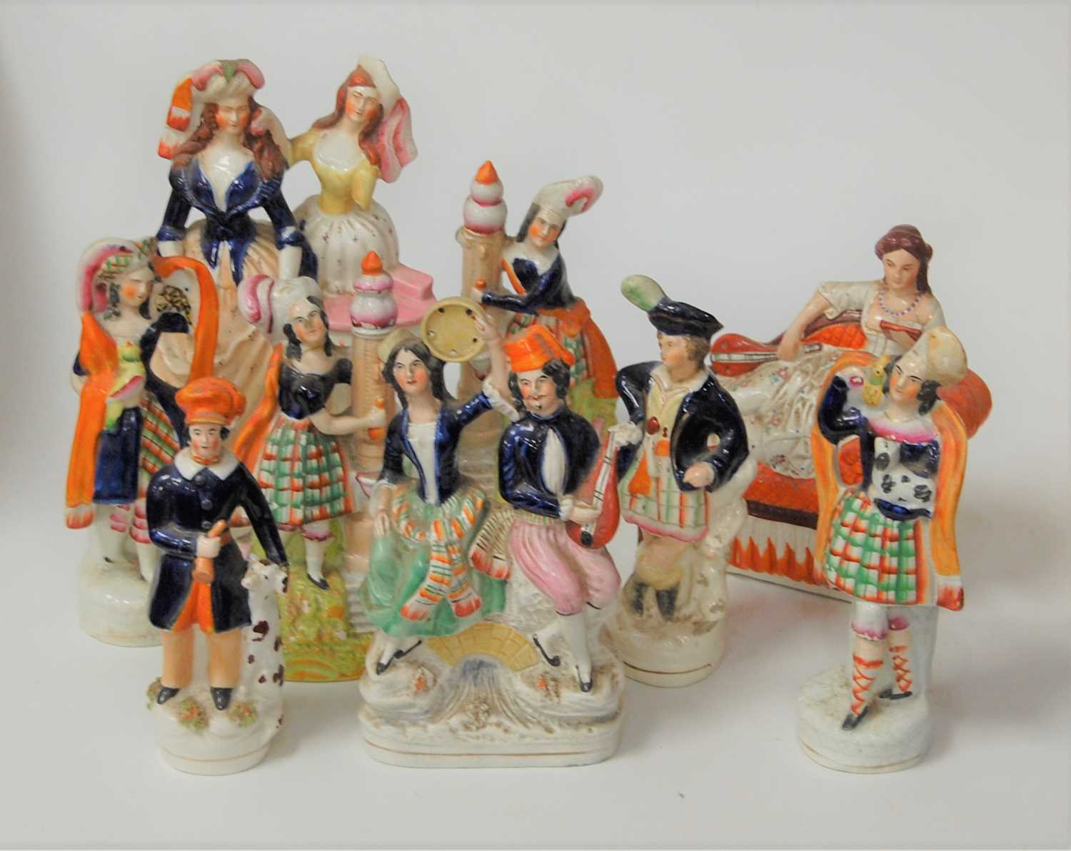 Lot 6 - A Victorian Staffordshire figure of a...