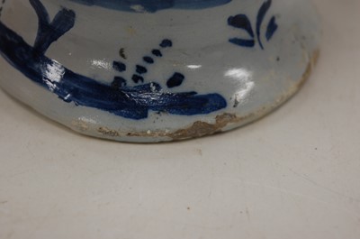 Lot 18 - An 18th century Delft vase, of baluster form,...