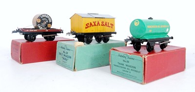 Lot 230 - Three Hornby No. 50 wagons: Manchester Oil...