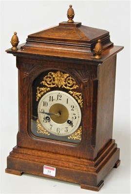 Lot 29 - A late 19th century continental oak cased...