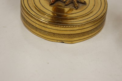 Lot 42 - A pair of late 19th century brass table...
