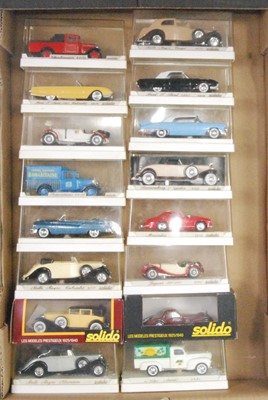 Lot 2575 - 16 plastic cased Solido 1/43 scale diecast...