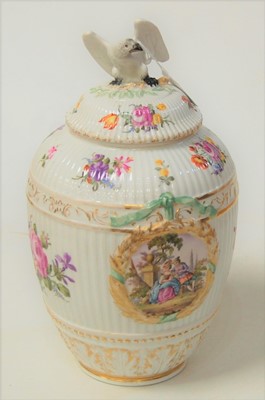 Lot 64 - A large Berlin porcelain vase and cover of...