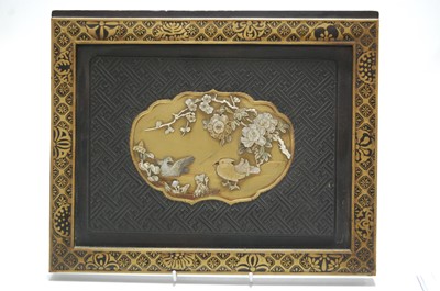 Lot 67 - A modern Japanese lacquered and Shibyama...