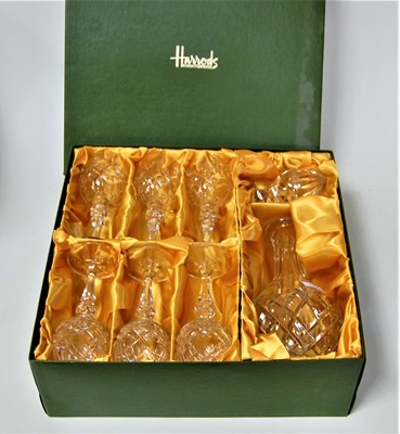 Lot 149 - A set of 6 Harrods of Knightsbridge cut glass...