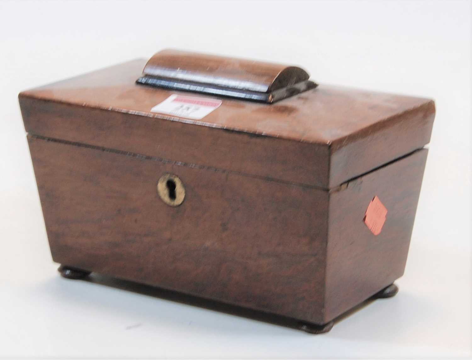 Lot 257 - A mid 19th century rosewood tea caddy, of...