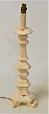 Lot 156 - A white painted ecclesiastical style table...