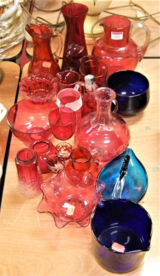 Lot 163 - A collection of Victorian and later glassware...