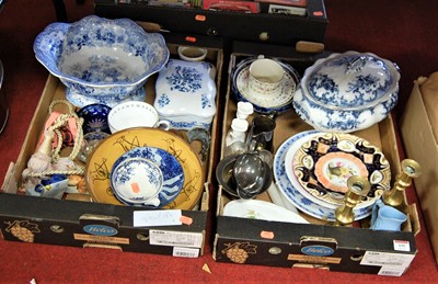 Lot 195 - Two boxes of miscellaneous items, to include a...