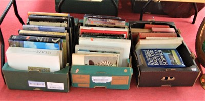 Lot 182 - Three boxes of miscellaneous hardback books to...