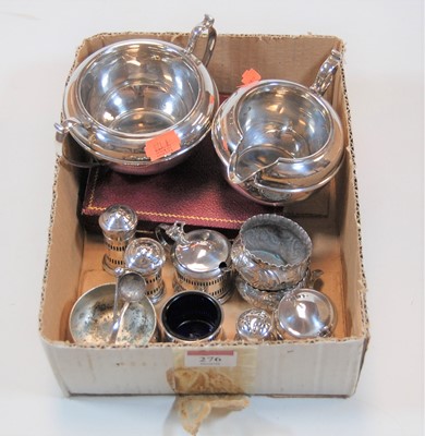 Lot 276 - A collection of various silver items, to...