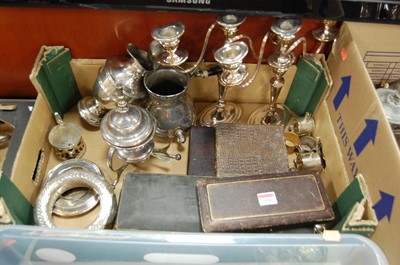 Lot 294 - A collection of silver plated wares, to...