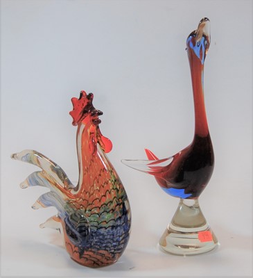 Lot 206 - A large Murano glass model of a swan, h.32cm;...