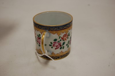 Lot 210 - A 19th century Samson porcelain coffee can and...