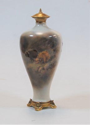 Lot 227 - A circa 1900 Royal Worcester porcelain vase...