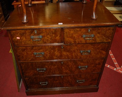 Lot 1220 - A late Victorian walnut and figured walnut...