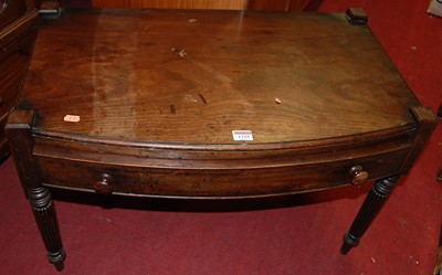 Lot 1225 - A 19th century mahogany bowfront single drawer...