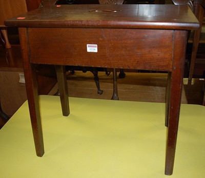Lot 1226 - A 19th century mahogany stool, with central...