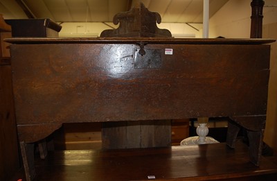 Lot 1232 - A circa 1700 provincial oak six-plank blanket...