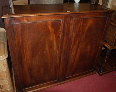Lot 1233 - A 19th century mahogany double door side...
