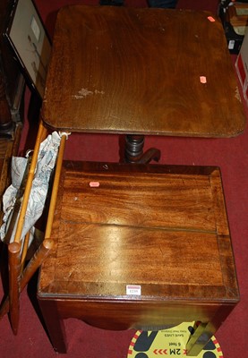 Lot 1235 - A 19th century mahogany hinge topped commode...