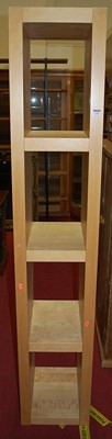 Lot 1241 - An IKEA beech narrow freestanding open shelf,...