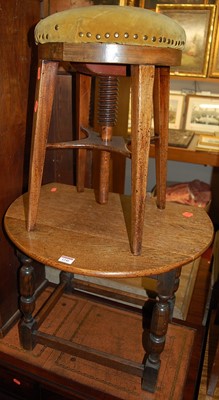 Lot 1246 - A contemporary small oak dropflap low...