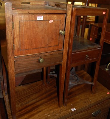 Lot 1248 - A 19th century mahogany single door pot...