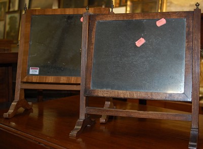 Lot 1250 - Two small 19th century mahogany swing dressing...