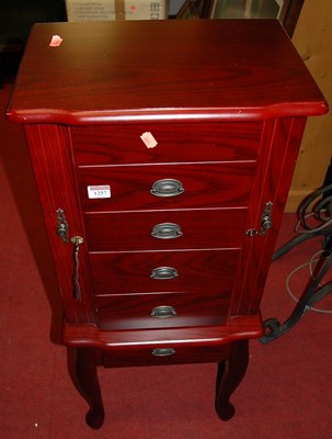 Lot 1257 - A contemporary hinge topped vanity chest,...