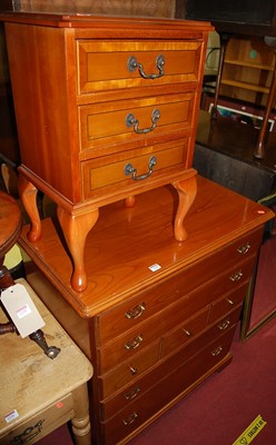 Lot 1258 - A contemporary cherry wood round cornered...