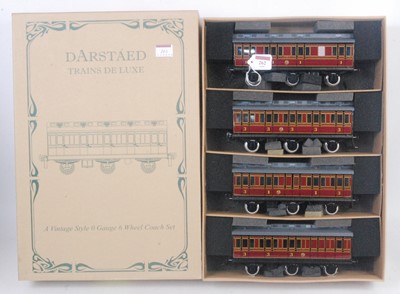 Lot 262 - Darstaed set of 4, 6 wheel Cleminson coaches...