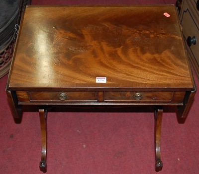Lot 1270 - A small reproduction mahogany and flame...