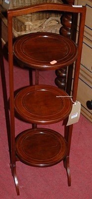 Lot 1272 - A 1930s mahogany and boxwood strung circular...