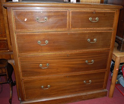 Lot 1273 - An Edwardian mahogany and satinwood inlaid...