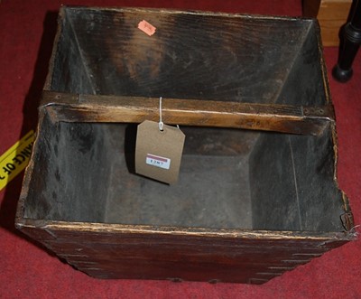 Lot 1287 - An Eastern stained softwood and metal bound...