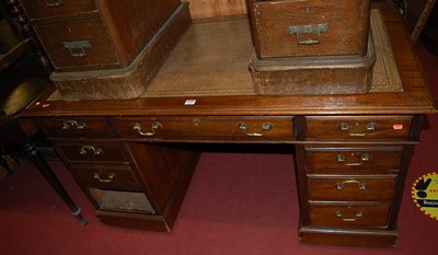Lot 1292 - A circa 1900 mahogany and gilt tooled leather...