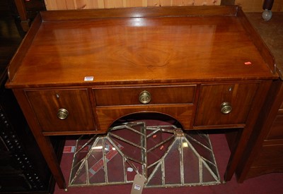 Lot 1297 - A 19th century mahogany three-quarter gallery...