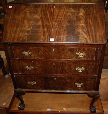 Lot 1301 - An early 20th century mahogany slope front...