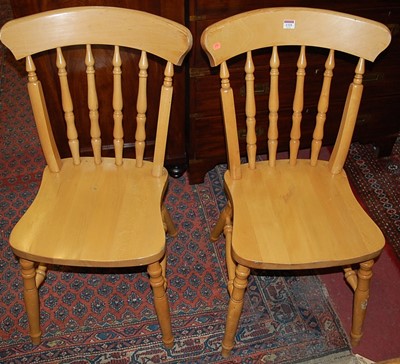 Lot 1325 - Six various contemporary pine and beech stick...