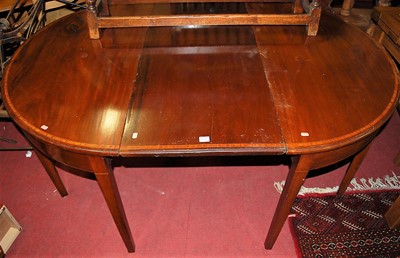 Lot 1331 - A 19th century mahogany and satinwood inlaid D-...