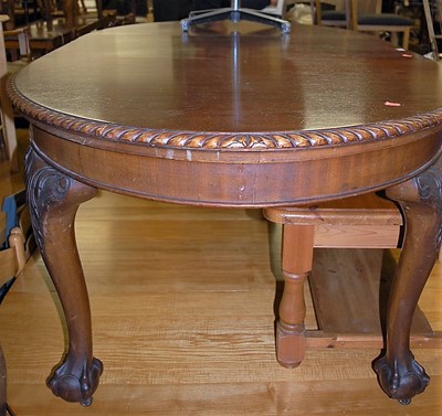 Lot 1337 - A circa 1900 mahogany D-end extending dining...