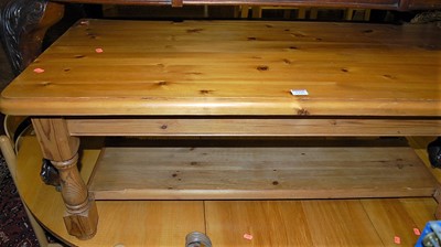 Lot 1338 - A modern pine round cornered rectangular...