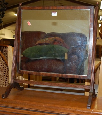 Lot 1347 - A 19th century mahogany swing dressing mirror...