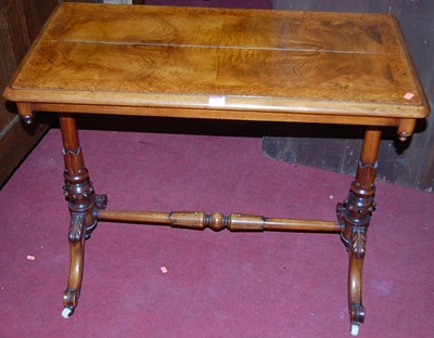 Lot 1352 - A Victorian walnut and figured walnut round...