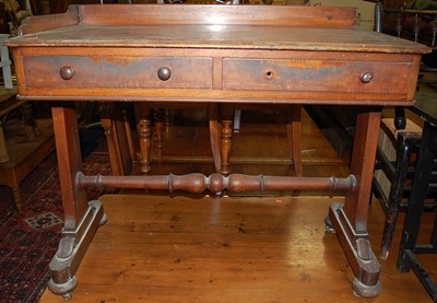 Lot 1358 - A Victorian mahogany gallery backed round...