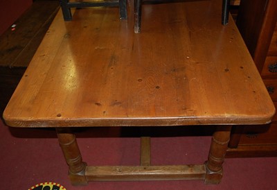 Lot 1359 - A Victorian style stained pine round cornered...