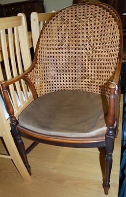 Lot 1364 - A pair of early 20th century beech framed cane...
